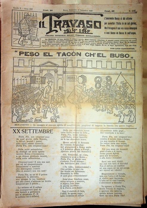 Il travaso delle idee: secolo II: A. XXI (1920): 1065 (settembre 1920), 1074, 1079 (dicembre 1920); A. XXII (1921): 1080 (gennaio 1921), 88, 93, 95, 96, 98, 1103, 04, 05, 21, 24, 25, 26, 27, 28, 29, 31; A. XXIII (1922): N. 32, 35, 36, 37, 38, 39, 43, 45 - copertina