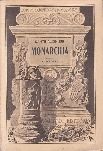 Monarchia Dante Alighieri Vallardi Dante Alighieri Libro