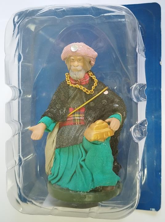 Mondo del Presepe De Agostini Re Magio Melchiorre Statuetta Porcellana 11cm