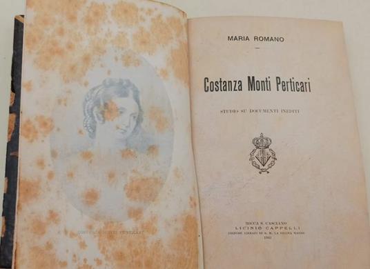 Costanza Monti Perticari Studio Su Documenti Inediti - Maria Romano - copertina