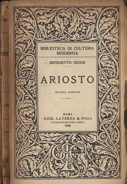 Ariosto - Benedetto Croce - copertina