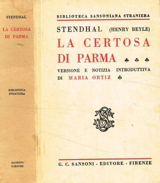 La certosa di Parma - Stendhal - copertina