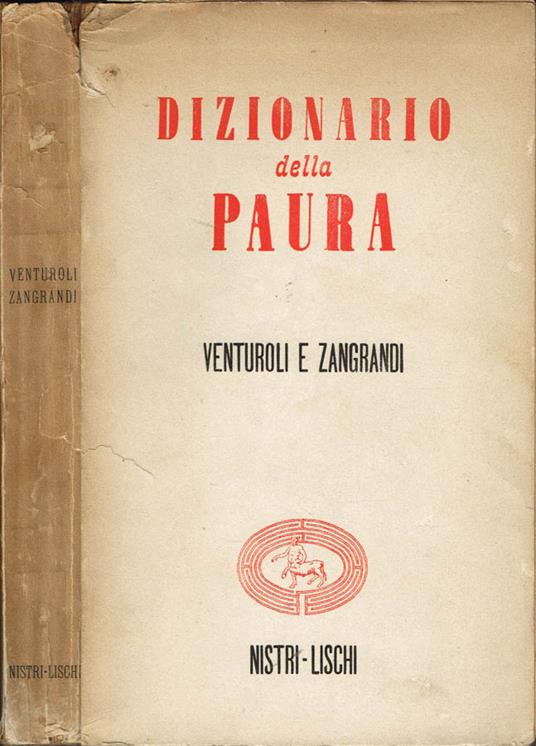 Dizionario della paura - Marcello Venturoli - copertina