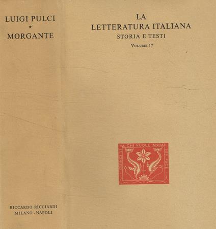 Morgante - Luigi Pulci - copertina