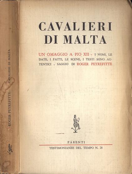 Cavalieri di Malta - Roger Peyrefitte - copertina