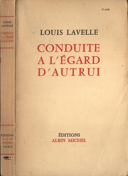 Conduite a l' égard d' autrui - Louis Lavelle - copertina