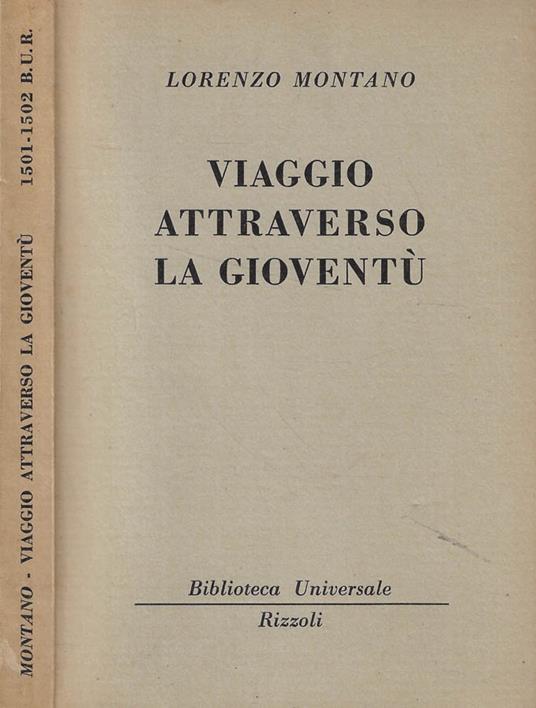 Viaggio attraverso la gioventù - Lorenzo Montano - copertina