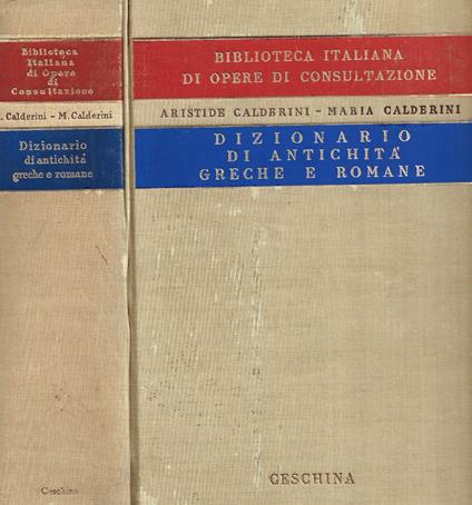 Dizionario di antichità greche e romane - copertina