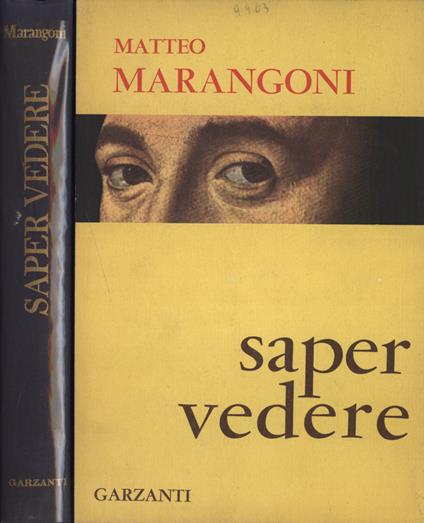 Saper vedere - Matteo Marangoni - copertina