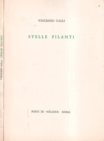 Stelle filanti - Vincenzo Galli - copertina