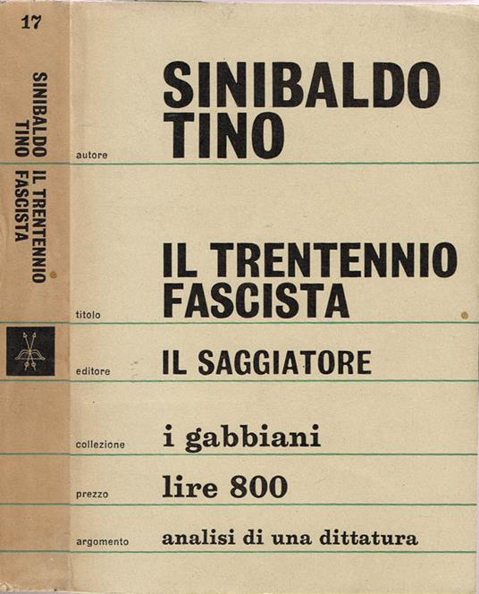 Il trentennio fascista - Sinibaldo Tino - copertina