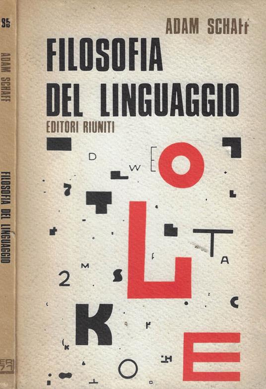 Filosofia del linguaggio - Adam Schaff - copertina