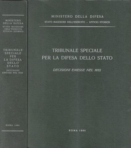 Tribunale speciale per la difesa dello Stato - copertina