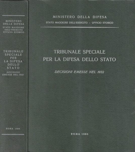 Tribunale speciale per la difesa dello Stato - copertina