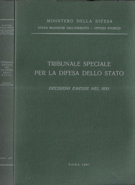 Tribunale speciale per la difesa dello Stato - copertina