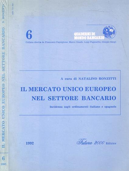 Il mercato unico europeo nel settore bancario - copertina