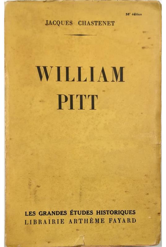 William Pitt - Jacques Chastenet - copertina