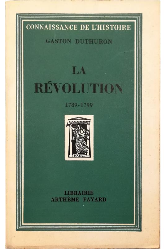 Révolution 1789-1799 - copertina