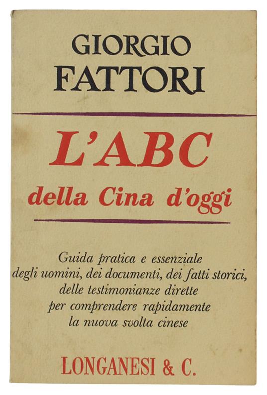 L' Abc Della Cina D'Oggi - Giorgio Fattori - copertina