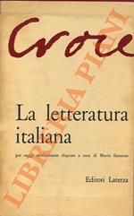 letteratura italiana per saggi storicamente disposti a cura di Mario Sansone. I. Dal Duecento al Cinquecento. II. Il Seicento e il Settecento. III. L'Ottocento. IV. La letteratura contemporanea