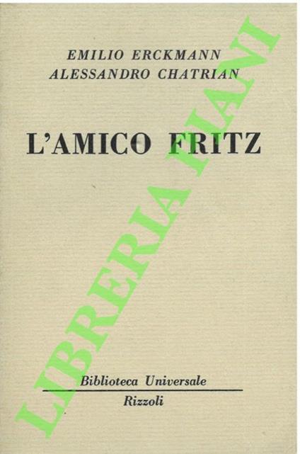 L’amico fritz - Alessandro Catrani - copertina