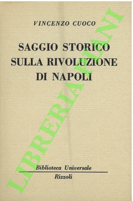 Saggio sulla rivoluzione di Napoli - Vincenzo Cuoco - copertina