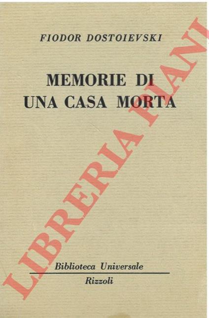 Meorie di una casa morta. - Fëdor Dostoevskij - copertina