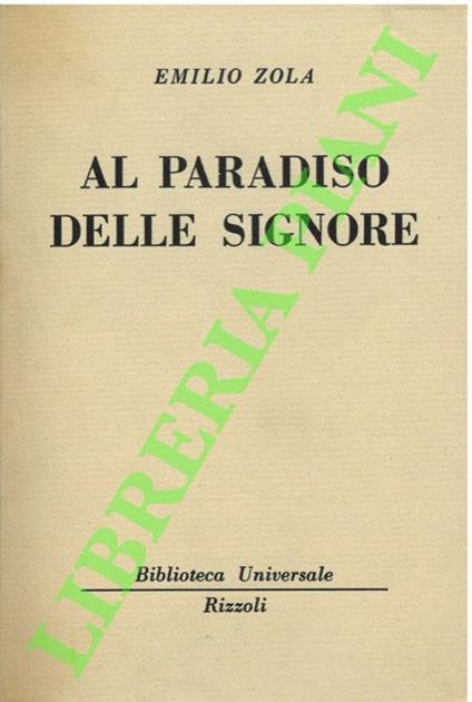 Al paradiso delle signore. - Émile Zola - copertina