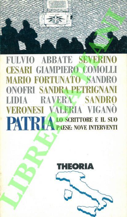 Patria. Lo scrittore e il suo Paese: nove interventi - copertina