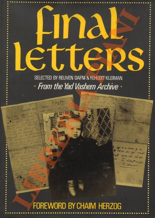Final Letters from the Yad Vashem Archive. - copertina