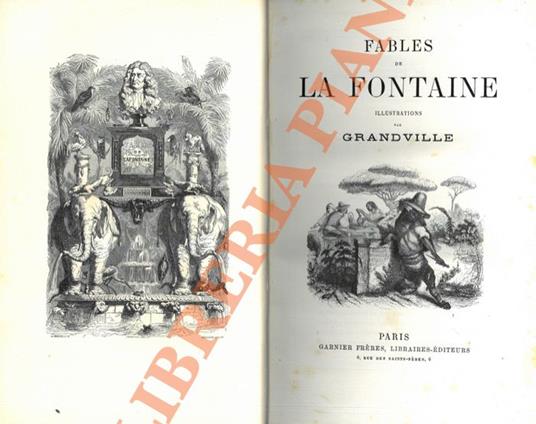 Fables de La Fontaine. Illustrations par Grandville. - Jean de La Fontaine - copertina