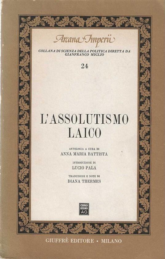 L' assolutismo laico - copertina