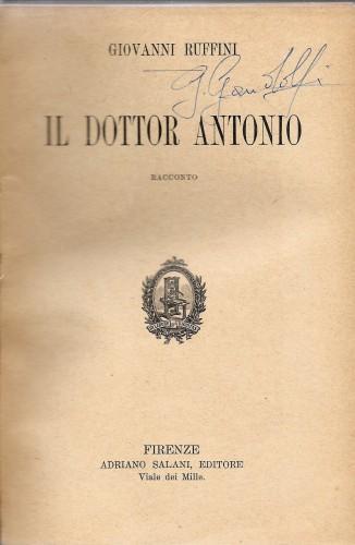 Il dottor Antonio - Giovanni Ruffini - copertina