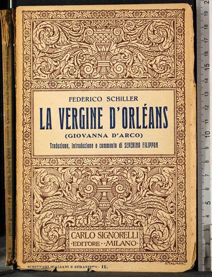 vergine d'Orleans (Giovanna d'Arco) - Friedrich Schiller - copertina