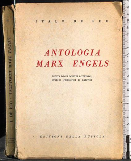 Antologia Marx Engels - Italo De Feo - copertina