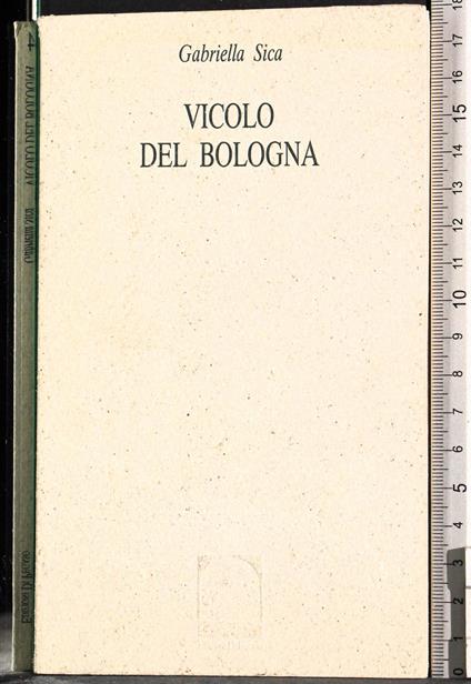 Vicolo del Bologna - Gabriella Sica - copertina