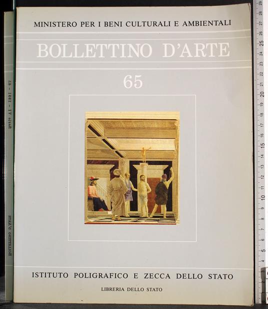 Ministero Beni Culturali e Ambientali. Bollettino d'arte 65 1991 - copertina