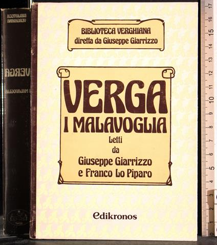 I Malavoglia - Giovanni Verga - copertina