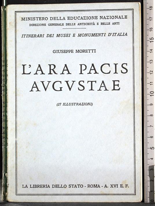 L' Ara Pacis Avgvstae - Moretti - copertina