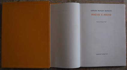 Poesie E Prose - Gerard Manley Hopkins - copertina