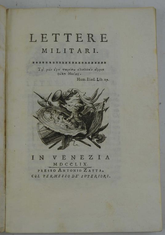 Lettere militari - Francesco Algarotti - copertina