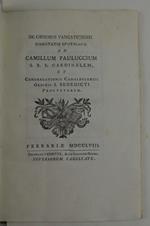 De Coenobio vangaticiensi dissertatio epistolaris ad Camillum Pauluccium…