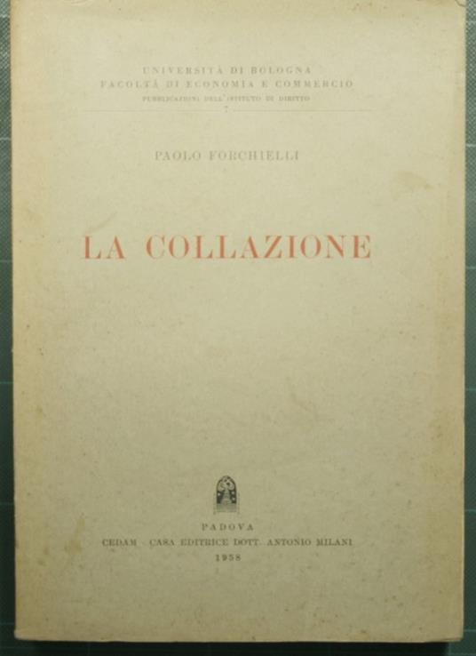 collazione - Paolo Forchielli - copertina