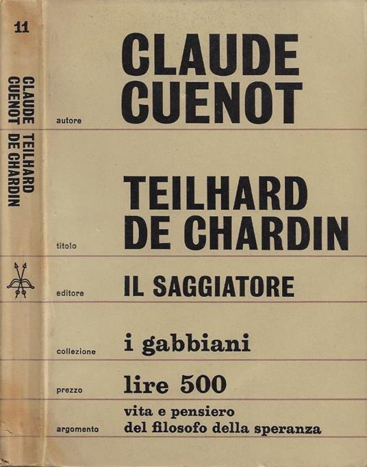 Teilhard de Chardin - Claude Cuenot - copertina