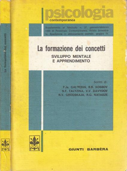 La formazione dei concetti - M. Serena Veggetti - copertina