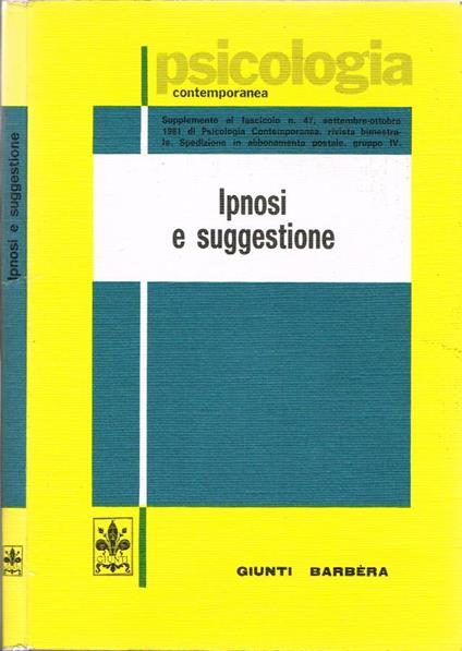 Ipnosi e suggestione - copertina