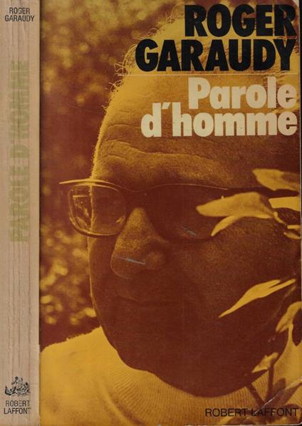 Parole d'homme - Roger Garaudy - copertina