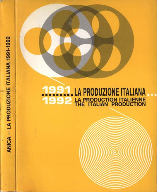 La produzione italiana 1991 - 1992 - copertina