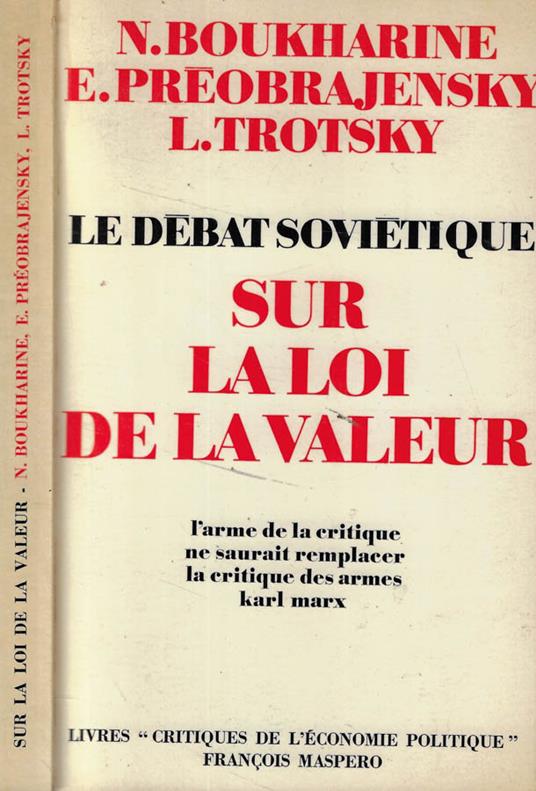 Le débat soviétique sur la loi de la valeur - copertina