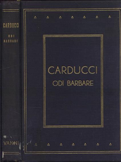Odi barbare - Giosuè Carducci - copertina